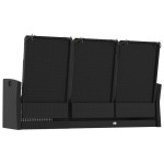 vidaXL Bancă rabatabilă de grădină cu perne, negru, 173 cm, poliratan