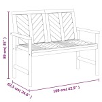 vidaXL Set mobilier de relaxare de grădină, 2 piese, lemn masiv acacia