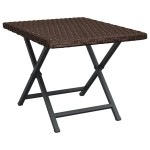 vidaXL Masă de bistro pliabilă, maro, 45x35x32 cm, poliratan vidaXL Masă de bistro pliabilă, maro, 45x35x32 cm, poliratan