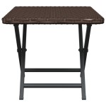 vidaXL Masă de bistro pliabilă, maro, 45x35x32 cm, poliratan vidaXL Masă de bistro pliabilă, maro, 45x35x32 cm, poliratan