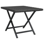 vidaXL Masă de bistro pliabilă, negru, 45x35x32 cm, poliratan vidaXL Masă de bistro pliabilă, negru, 45x35x32 cm, poliratan