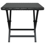 vidaXL Masă de bistro pliabilă, negru, 45x35x32 cm, poliratan vidaXL Masă de bistro pliabilă, negru, 45x35x32 cm, poliratan