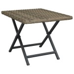 vidaXL Masă de bistro pliabilă, gri, 45x35x32 cm, poliratan vidaXL Masă de bistro pliabilă, gri, 45x35x32 cm, poliratan