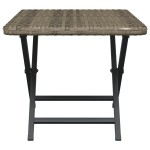 vidaXL Masă de bistro pliabilă, gri, 45x35x32 cm, poliratan vidaXL Masă de bistro pliabilă, gri, 45x35x32 cm, poliratan