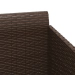 vidaXL Șezlong cu perne, maro, 182x118x63 cm, poliratan vidaXL Șezlong cu perne, maro, 182x118x63 cm, poliratan