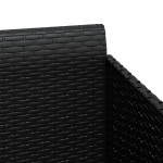 vidaXL Șezlong cu perne, negru, 182x118x63 cm, poliratan vidaXL Șezlong cu perne, negru, 182x118x63 cm, poliratan