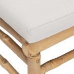 vidaXL Set mobilier de grădină cu perne gri deschis, 3 piese, bambus vidaXL Set mobilier de grădină cu perne gri deschis, 3 piese, bambus