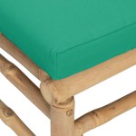 vidaXL Set mobilier de grădină cu perne verzi, 3 piese, bambus vidaXL Set mobilier de grădină cu perne verzi, 3 piese, bambus