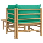 vidaXL Set mobilier de grădină cu perne verzi, 2 piese, bambus vidaXL Set mobilier de grădină cu perne verzi, 2 piese, bambus