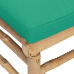 vidaXL Set mobilier de grădină cu perne verzi, 2 piese, bambus vidaXL Set mobilier de grădină cu perne verzi, 2 piese, bambus