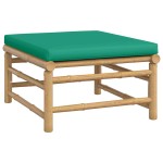 vidaXL Taburet de grădină, pernă verde, bambus vidaXL Taburet de grădină, pernă verde, bambus