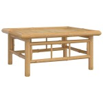 vidaXL Set mobilier de grădină, perne gri închis, 3 piese, bambus