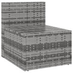 vidaXL Canapele de mijloc de grădină cu perne, 2 buc., gri, poliratan vidaXL Canapele de mijloc de grădină cu perne, 2 buc., gri, poliratan