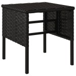 vidaXL Taburete de grădină cu perne, 4 buc, negru, poliratan vidaXL Taburete de grădină cu perne, 4 buc, negru, poliratan