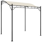 vidaXL Copertină, crem, 2x2,3 m, 180 g/m², material textil și oțel vidaXL Copertină, crem, 2x2,3 m, 180 g/m², material textil și oțel