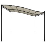 vidaXL Baldachin, crem, 4x3 m 180 g/m², țesătură și oțel