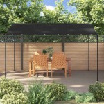 vidaXL Copertină, antracit, 4x3 m, 180 g/m², material textil și oțel