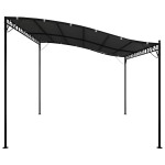 vidaXL Copertină, antracit, 4x3 m, 180 g/m², material textil și oțel