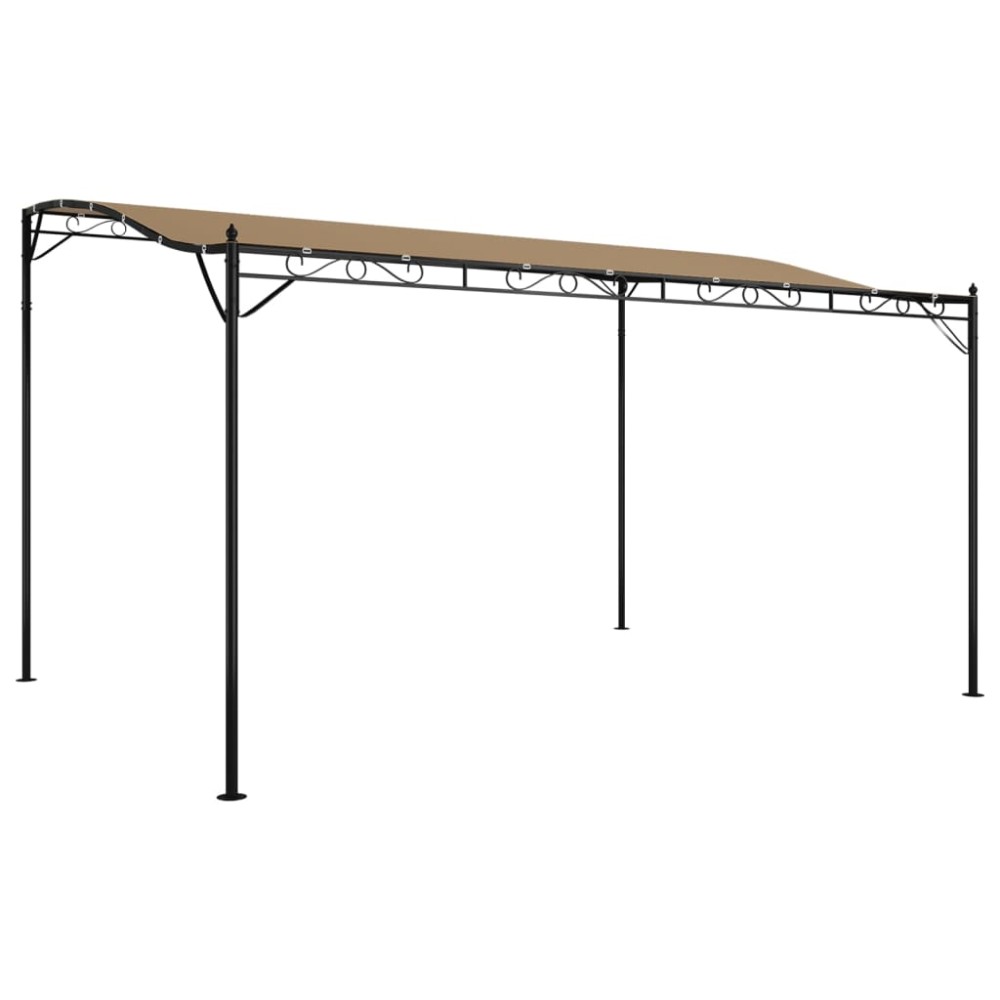vidaXL Baldachin, gri taupe, 4x3 m 180 g/m², țesătură și oțel