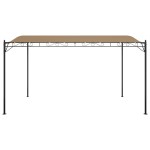 vidaXL Baldachin, gri taupe, 4x3 m 180 g/m², țesătură și oțel