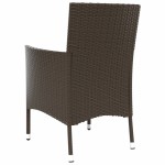 vidaXL Scaune de grădină cu perne, 2 buc., poliratan maro (doar UK/IE/FI/NO)