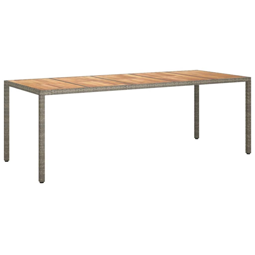 vidaXL Masă de Grădină Gri 250x100x75 cm Poliratan