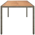 vidaXL Masă de Grădină Gri 250x100x75 cm Poliratan vidaXL Masă de Grădină Gri 250x100x75 cm Poliratan