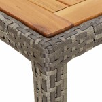 vidaXL Masă de Grădină Gri 250x100x75 cm Poliratan vidaXL Masă de Grădină Gri 250x100x75 cm Poliratan