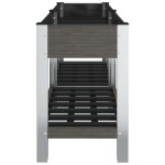 vidaXL Strat înălțat de grădină cu raft, gri, 175x50x75 cm, WPC