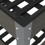 vidaXL Strat înălțat de grădină cu raft, gri, 175x50x75 cm, WPC