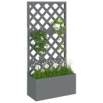 vidaXL Jardinieră cu spalier, gri, 65x33x135 cm, WPC