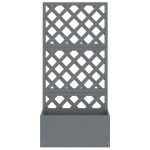 vidaXL Jardinieră cu spalier, gri, 65x33x135 cm, WPC