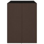 vidaXL Masă de bar cu blat din sticlă, maro, 105x80x110 cm, poliratan vidaXL Masă de bar cu blat din sticlă, maro, 105x80x110 cm, poliratan