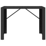 vidaXL Masă de bar cu blat din sticlă, negru, 145x80x110 cm, poliratan vidaXL Masă de bar cu blat din sticlă, negru, 145x80x110 cm, poliratan