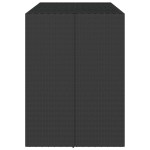 vidaXL Masă de bar cu blat din sticlă, negru, 145x80x110 cm, poliratan vidaXL Masă de bar cu blat din sticlă, negru, 145x80x110 cm, poliratan