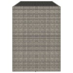 vidaXL Masă de bar cu blat din sticlă, gri, 185x80x110 cm, poliratan vidaXL Masă de bar cu blat din sticlă, gri, 185x80x110 cm, poliratan