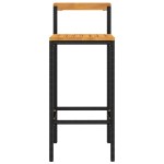 vidaXL Scaune de bar, 4 buc, negru, poliratan și lemn masiv de acacia vidaXL Scaune de bar, 4 buc, negru, poliratan și lemn masiv de acacia