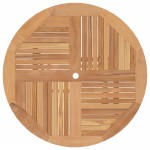 vidaXL Masă de grădină pliabilă, Ø 110x75 cm, lemn masiv de tec