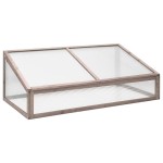 vidaXL Seră, gri, 110x58,5x39 cm, lemn de brad vidaXL Seră, gri, 110x58,5x39 cm, lemn de brad