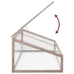 vidaXL Seră, gri, 110x58,5x39 cm, lemn de brad vidaXL Seră, gri, 110x58,5x39 cm, lemn de brad