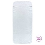 vidaXL Prosoape de plajă, 2 buc., alb, 60x135 cm, textil 400 GSM vidaXL Prosoape de plajă, 2 buc., alb, 60x135 cm, textil 400 GSM