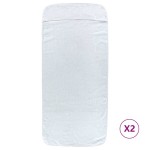 vidaXL Prosoape de plajă, 2 buc., alb, 75x200 cm, textil 400 GSM vidaXL Prosoape de plajă, 2 buc., alb, 75x200 cm, textil 400 GSM