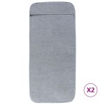 vidaXL Prosoape de plajă, 2 buc., gri, 75x200 cm, textil 400 GSM vidaXL Prosoape de plajă, 2 buc., gri, 75x200 cm, textil 400 GSM
