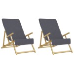 vidaXL Prosoape de plajă, 2 buc., antracit, 60x135 cm, textil 400 GSM vidaXL Prosoape de plajă, 2 buc., antracit, 60x135 cm, textil 400 GSM