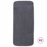 vidaXL Prosoape de plajă, 2 buc., antracit, 75x200 cm, textil 400 GSM vidaXL Prosoape de plajă, 2 buc., antracit, 75x200 cm, textil 400 GSM