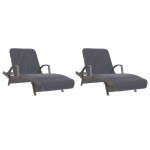vidaXL Prosoape de plajă, 2 buc., antracit, 75x200 cm, textil 400 GSM vidaXL Prosoape de plajă, 2 buc., antracit, 75x200 cm, textil 400 GSM
