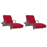 vidaXL Prosoape de plajă, 2 buc., vișiniu, 75x200 cm, textil 400 GSM vidaXL Prosoape de plajă, 2 buc., vișiniu, 75x200 cm, textil 400 GSM