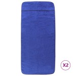 vidaXL Prosoape de plajă, 2 buc., albastru, 60x135 cm, textil 400 GSM vidaXL Prosoape de plajă, 2 buc., albastru, 60x135 cm, textil 400 GSM