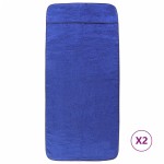 vidaXL Prosoape de plajă, 2 buc., albastru, 75x200 cm, textil 400 GSM vidaXL Prosoape de plajă, 2 buc., albastru, 75x200 cm, textil 400 GSM