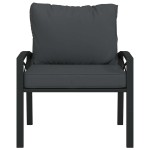 vidaXL Scaun de grădină cu perne gri, 68x76x79 cm, oțel vidaXL Scaun de grădină cu perne gri, 68x76x79 cm, oțel
